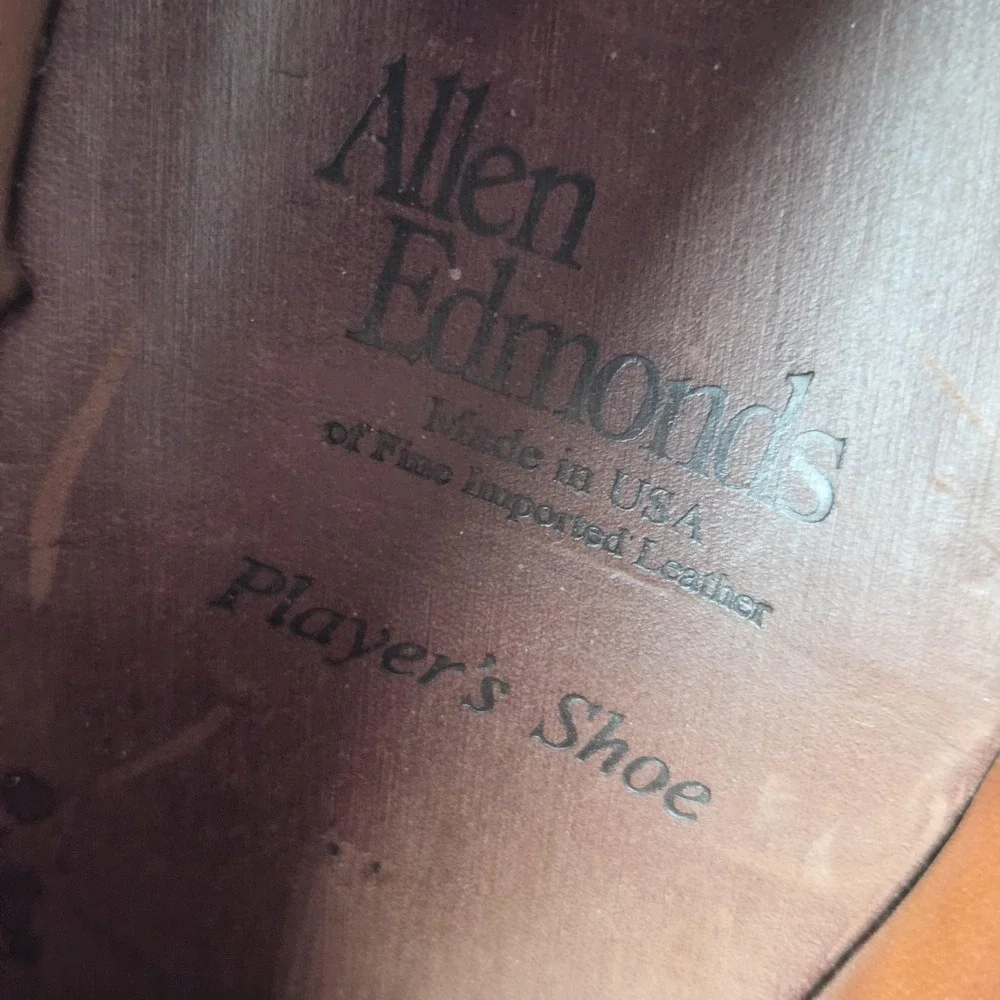 Allen Edmonds Shoes Mens Size 9.5 EEE Brown Suede Wingtip Brogue Oxford Dress